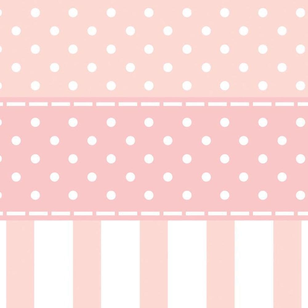 Papel De Parede Listra E Faixa Rosa Autocolante Sala Quarto