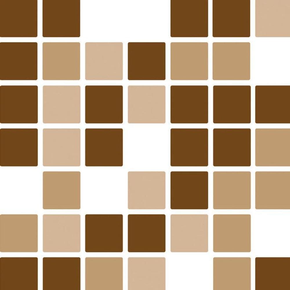 Papel Parede Pastilha Tons Marrom Adesivo Cozinha Banheiro