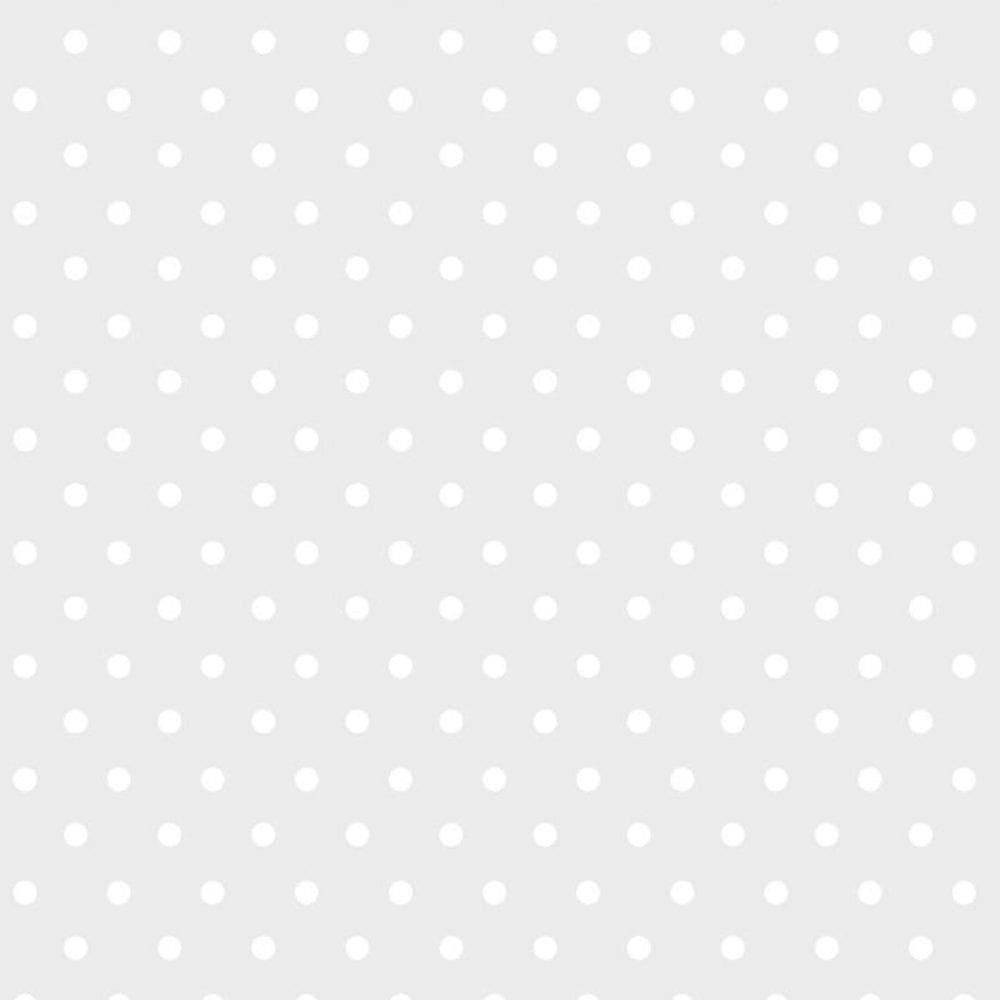 Papel De Parede Cinza E Circulos Branco Poa Adesivo Lavavel