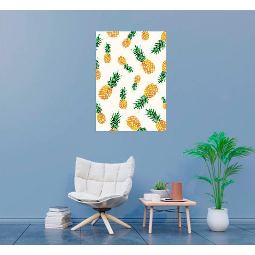 Placa Decorativa Simples Abacaxis Fruta 20X30Cm
