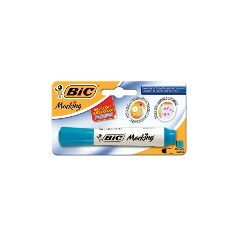 Kit Marcador Quadro Branco Recarregável Azul turquesa com 2