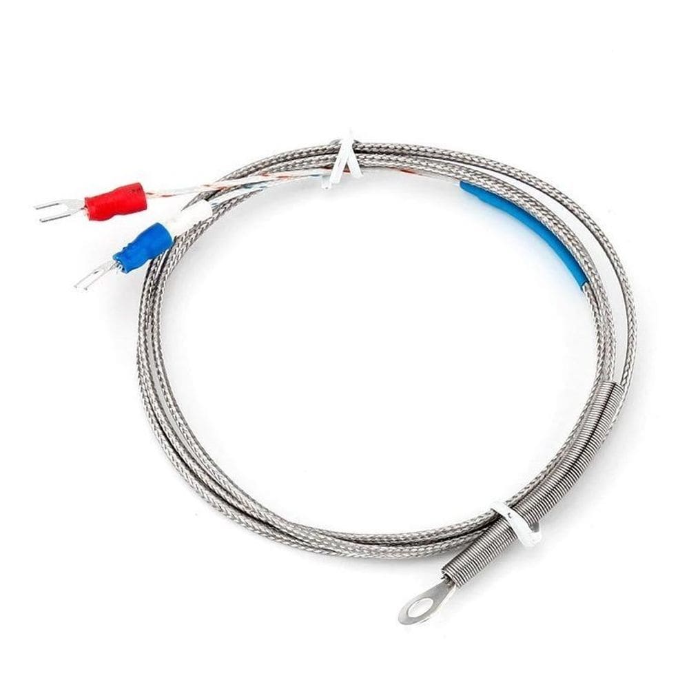 Termopar Tipo J Terminal Olhal Furo 6Mm Cabo 3 Metros