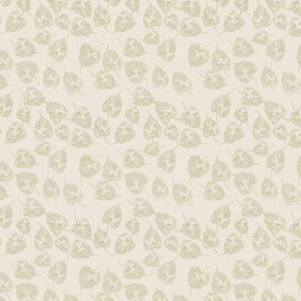 Papel De Parede Floral Folhas Douradas Claras Adesivo Sala