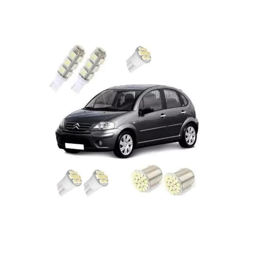 Kit Lampadas Led Citroen C3 Smd Pingo Teto Re 2000 A 2010