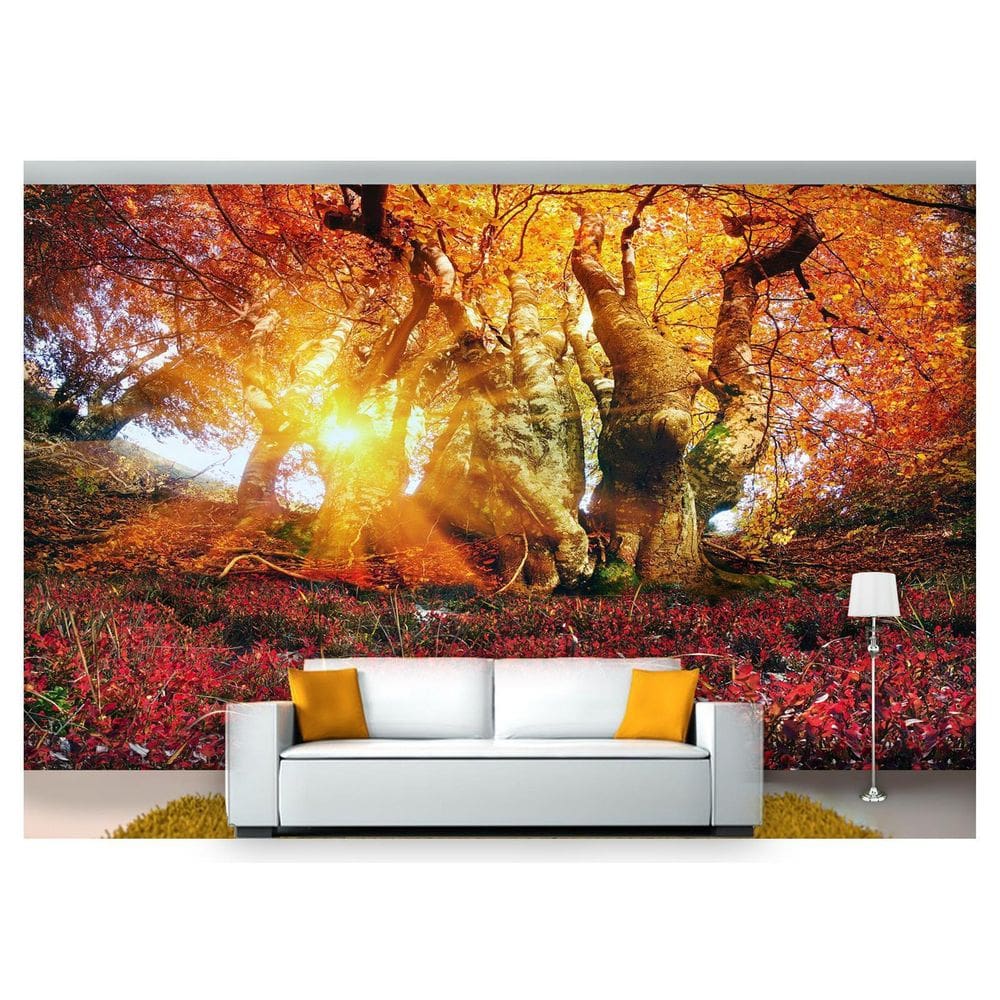 Papel De Parede Floresta Natureza Árvores 3D 3M² Xna207