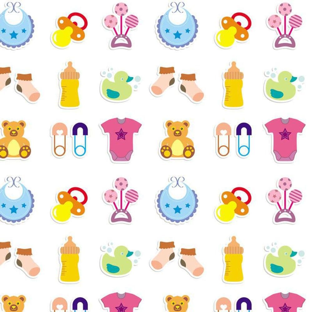 Papel De Parede Bebê Infantil Colorido Decorativo Adesivo