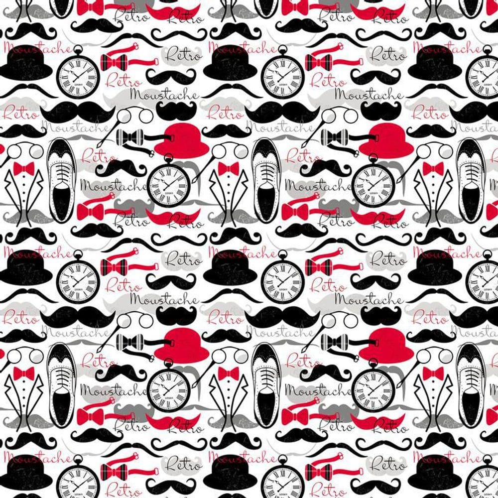 Papel Parede Sapato Relógio Bigode Gravata Borboleta Chapéu