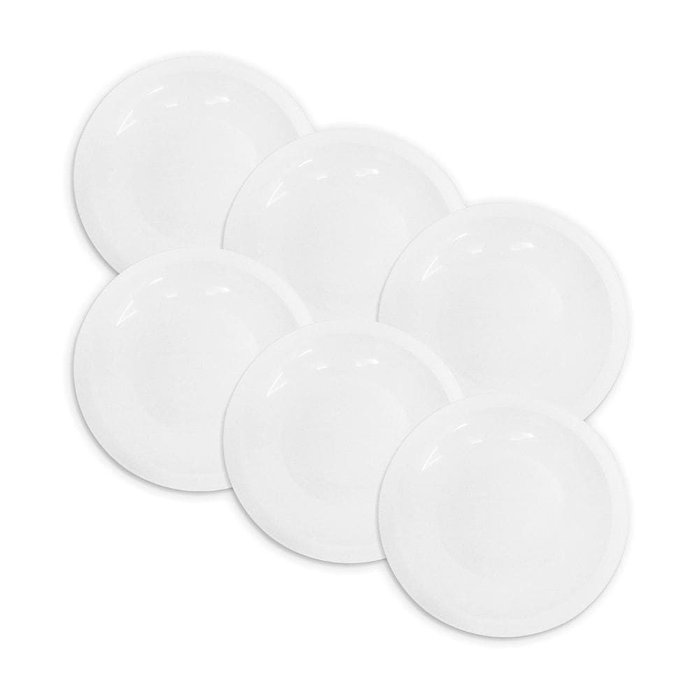 Jogo 6 Pratos Plasticos Resistente - KrystalON