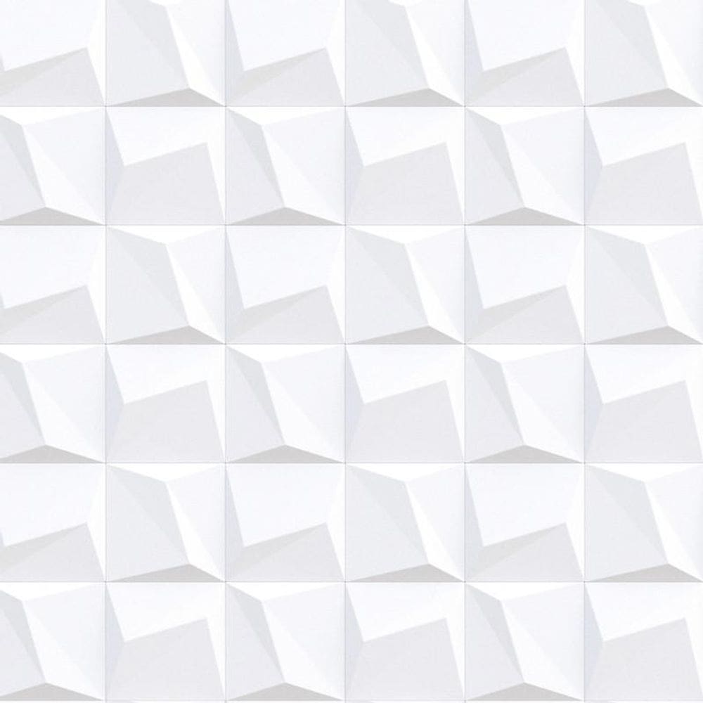 Papel De Parede 3D Quadrado Mosaico Geometrico Adesivo Sala