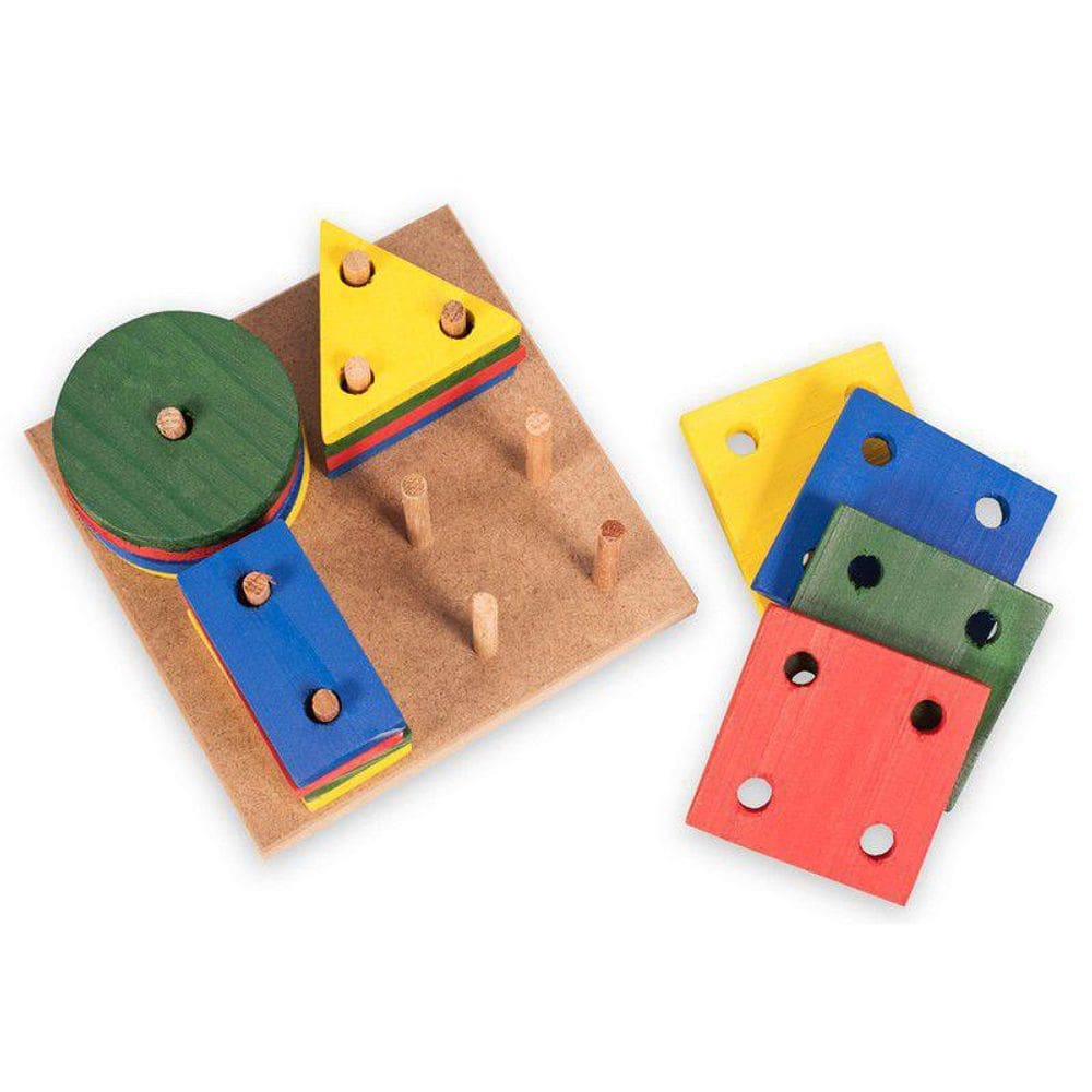 Prancha De Seleção Encaixável 17 Peças Em Madeira