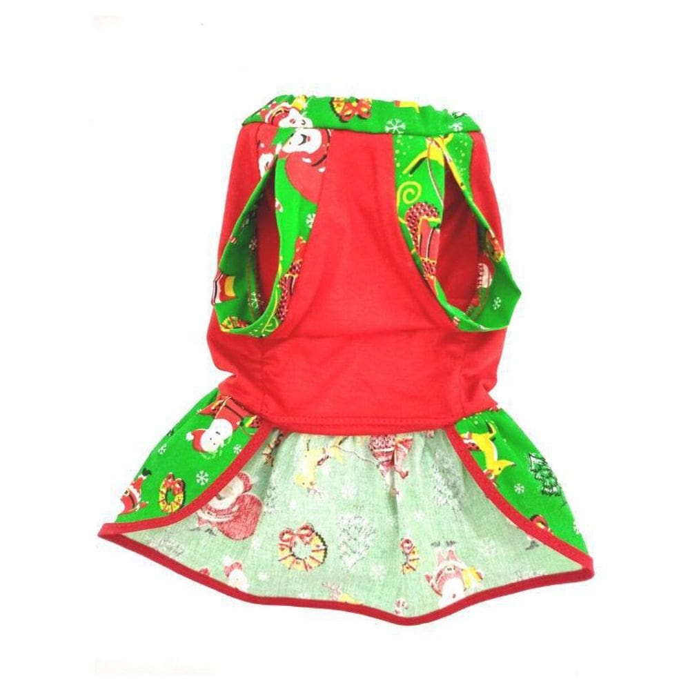Vestido De Natal Para Cachorro Vermelho - Tamanho P