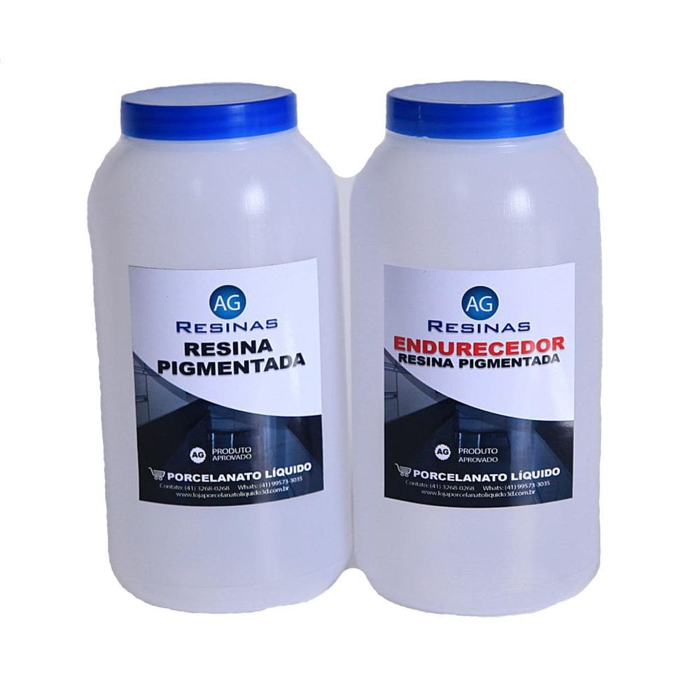 Resina Epóxi + Endurecedor Porcelanato Líquido 1 Kg