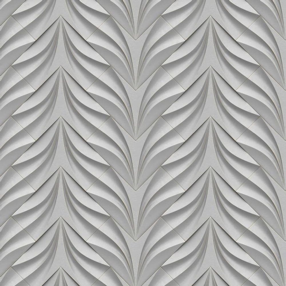 Papel Parede 3D Desenho Vertical Cinza Autocolante Lavavel