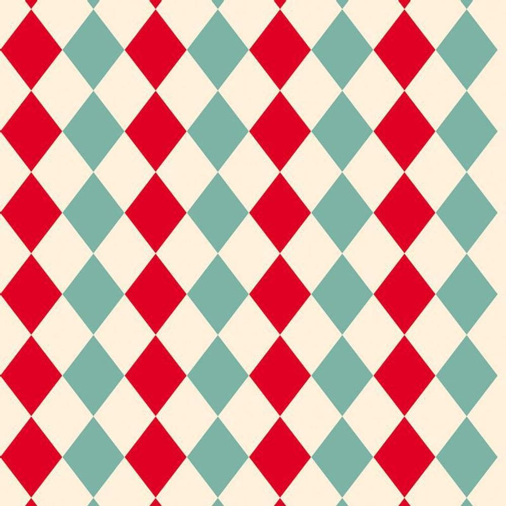 Papel De Parede Xadrez Verde E Vermelho Autocolante Sala