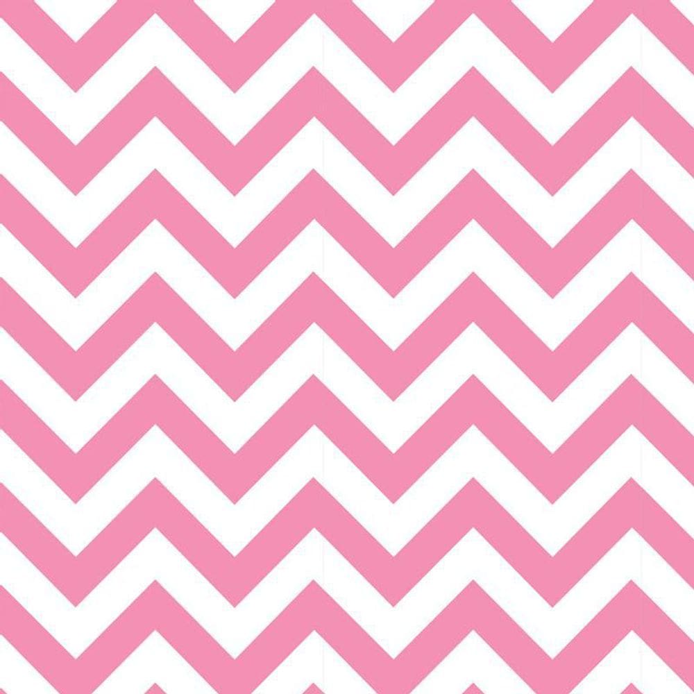 Papel De Parede Chevron Banco E Rosa Decorativo Autocolante