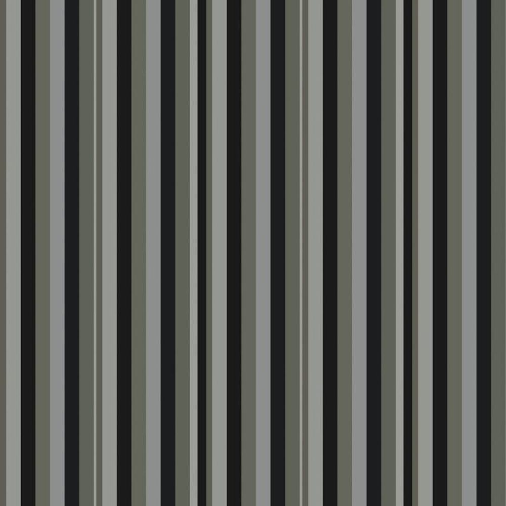 Papel De Parede Preto E Cinza Listra Decorativa Adesivo Sala