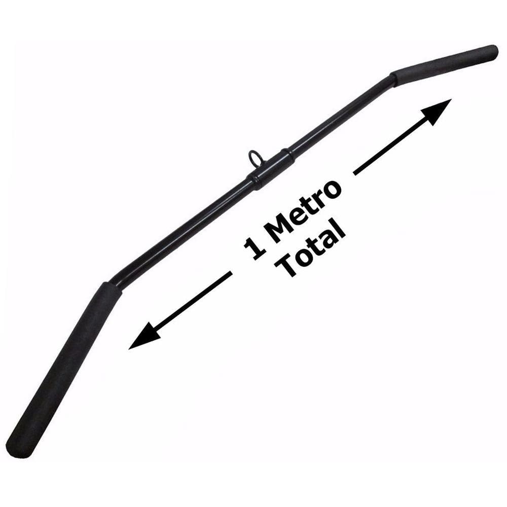 Kit 1 Barra Puxador Costas 1 Reto 1 Curvo 1 Corda Triceps