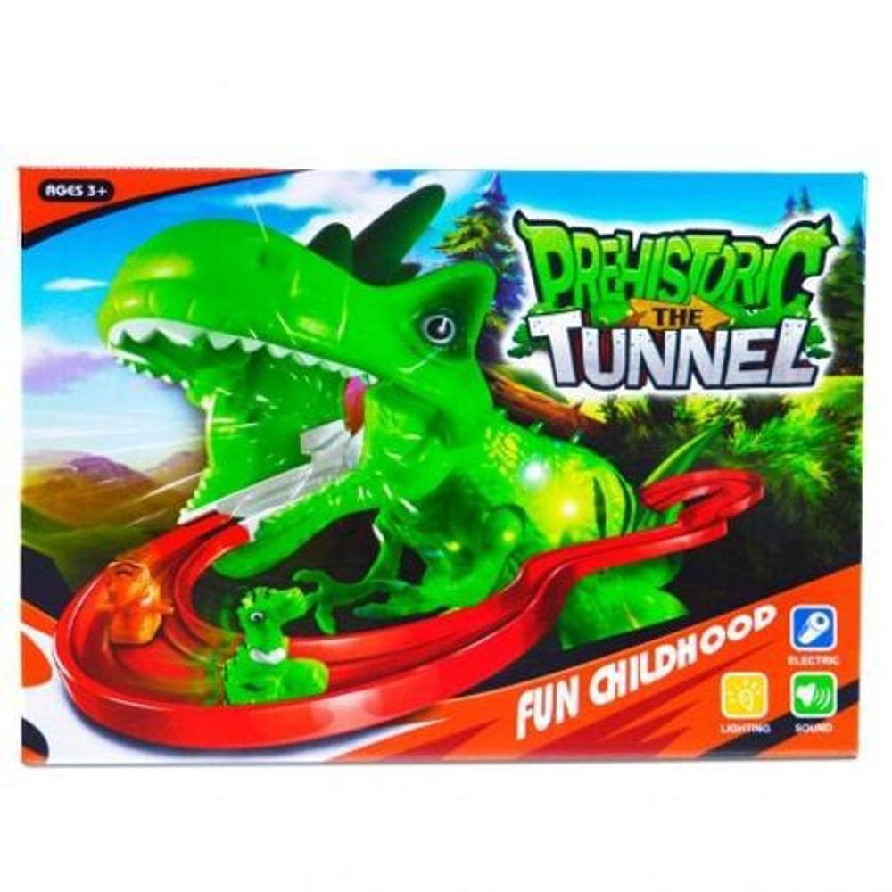 Pista De Corrida Para Carrinho Dinossaur Com Tunel