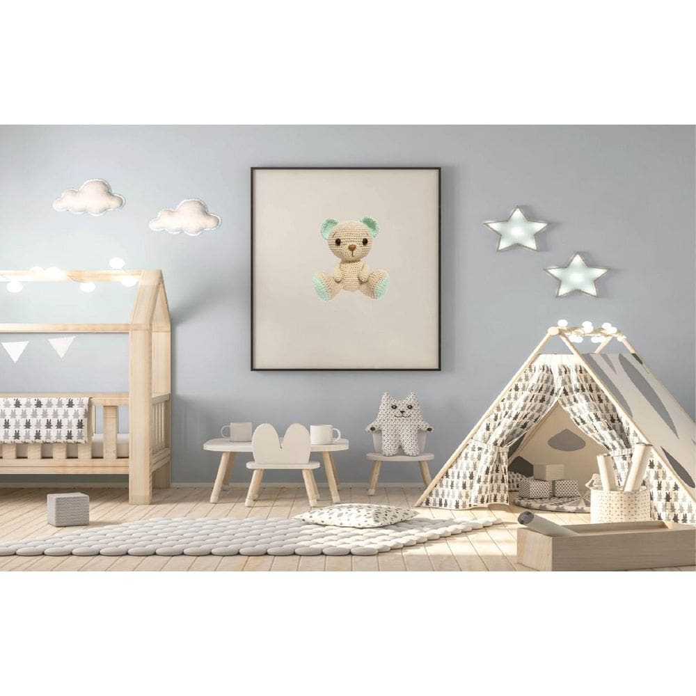 Fundo Fotográfico Em Tecido Quarto Azul 2,20 X 1,50