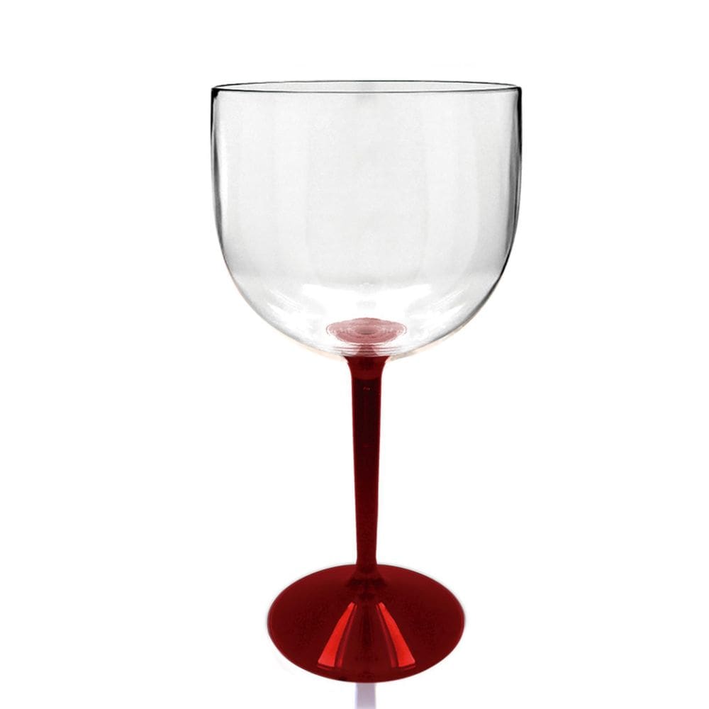 Kit 2 Taças Gin Acrílico Bicolor Vermelho E Azul