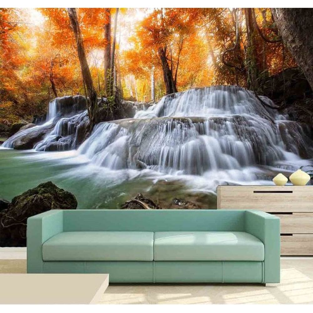 Papel de Parede Painel Fotográfico Cachoeira 3D 1M² na 074