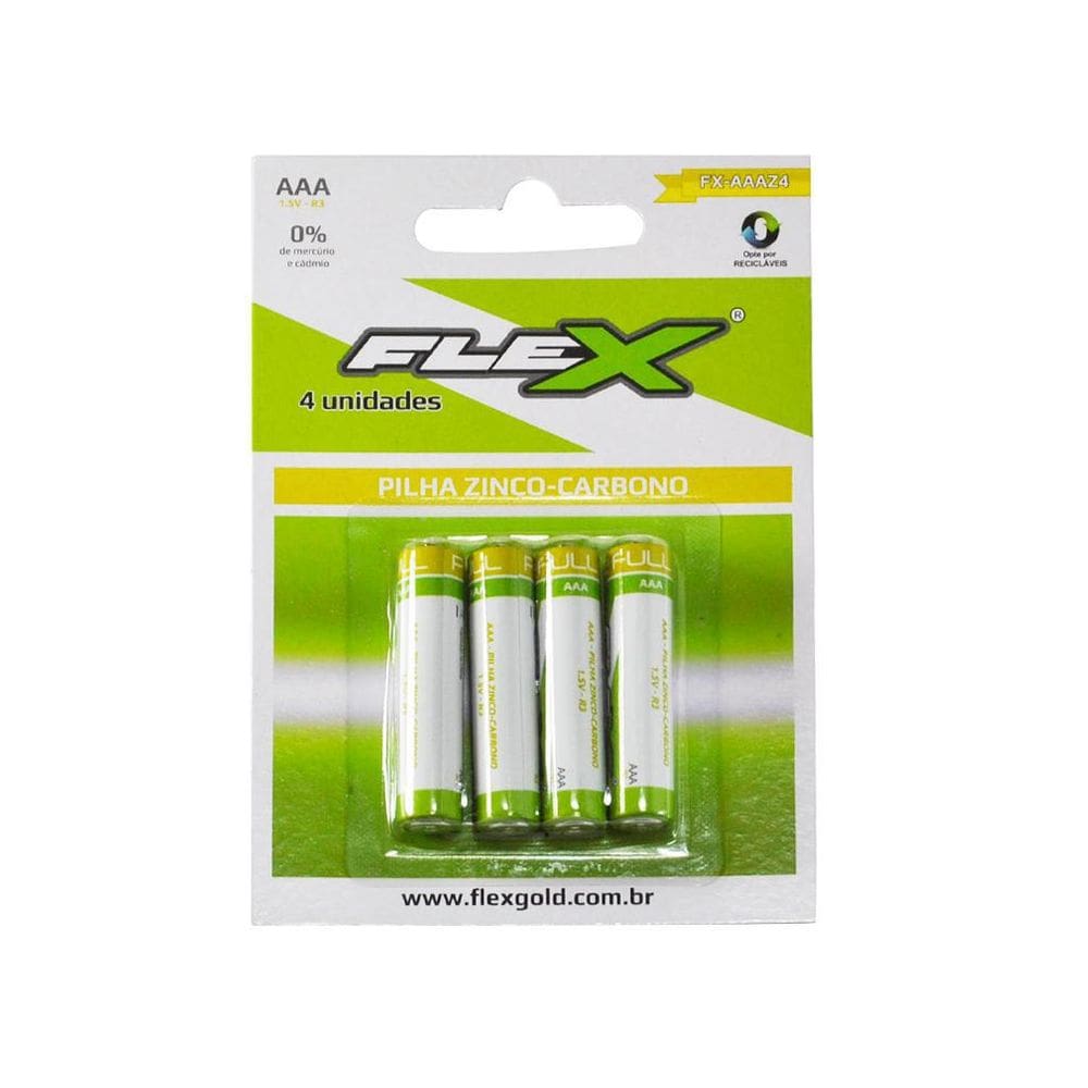 Pilha Aaa Zinco Com 4 Unidades - X-Cell