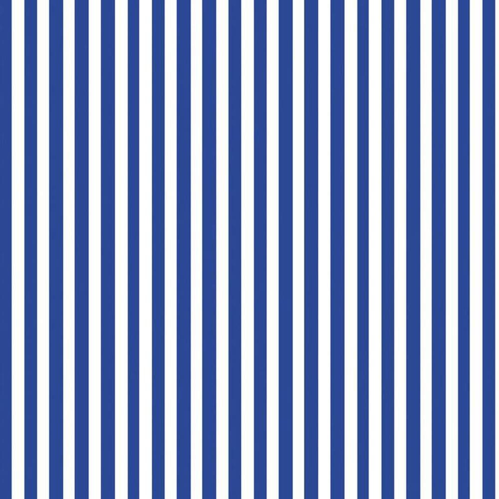 Papel De Parede Faixa Azul E Branco Autocolante Sala Quarto