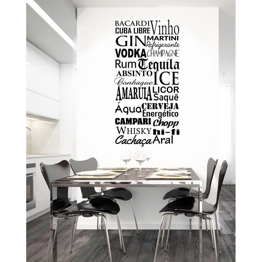 Adesivo Decorativo De Parede Frase Com Diversas Palavras