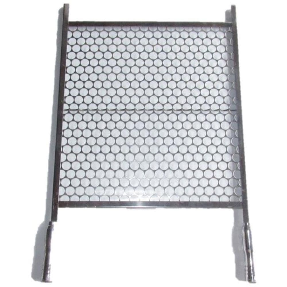 Grelha Moeda em Inox 45cm x 50cm com cabos de alumínio