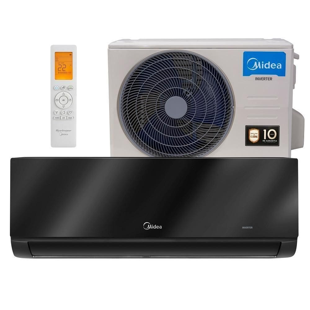 Ar Condicionado Split Springer Midea Hi Wall Xtreme Save Connect Black Inverter 12.000 BTUs Quente e Frio Monofásico Preto - 220V
