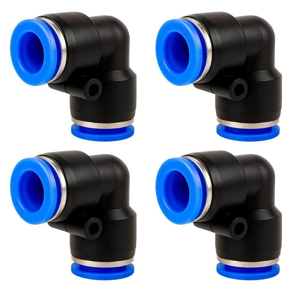 04 Cotovelos União Conexão Emenda 8mm Pu Pneumática Engate Rápido