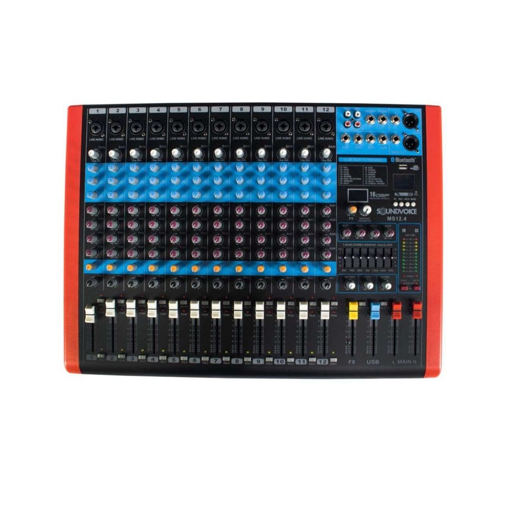 Mesa de Som 12 Canais SoundVoice MS12.4 EUX