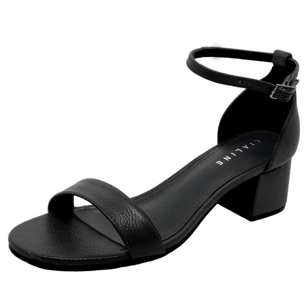 Sandalia Salto Baixo Feminina Conforto Moderna Lia Line