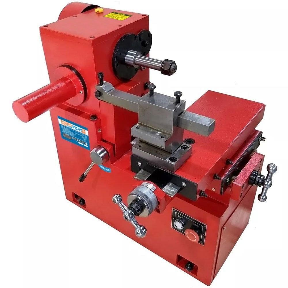Torno Mecânico 1.1HP Mono para Usinagem Disco de Freio e Tambor 220V 14 Acessórios
