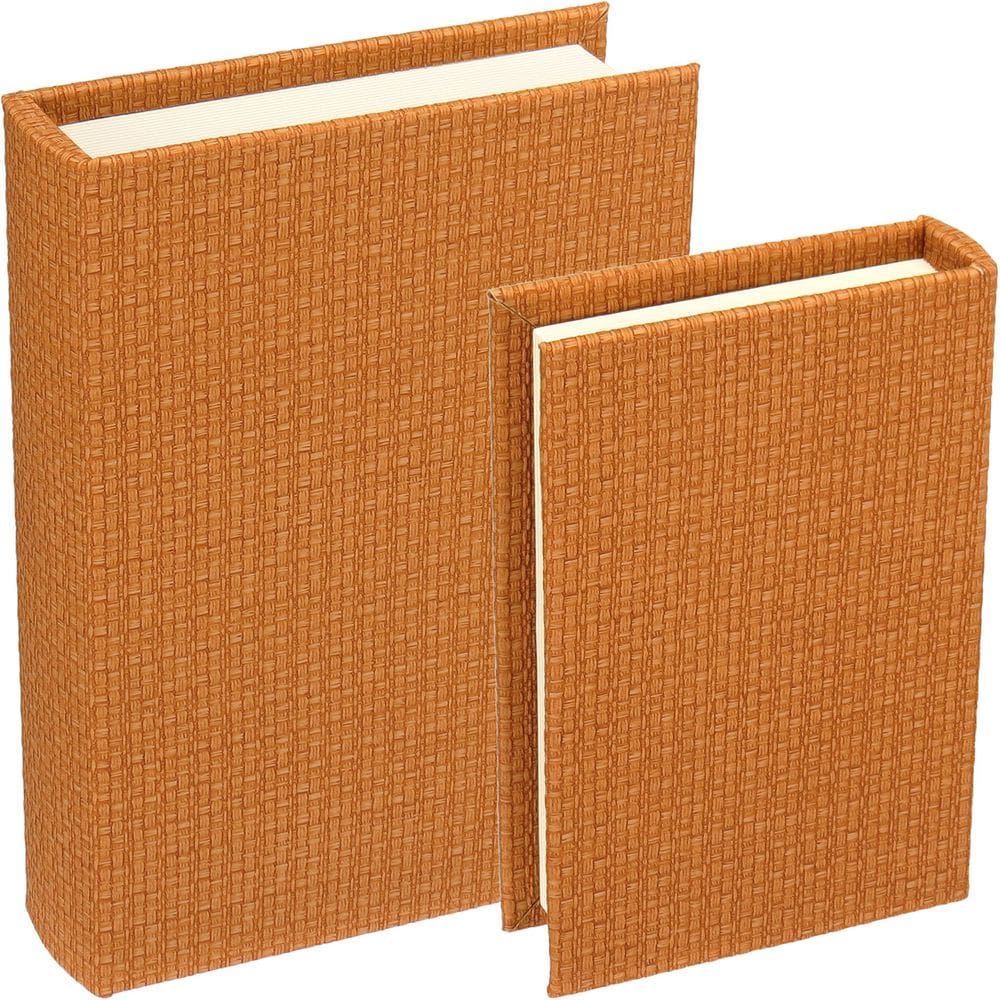 Kit 2 Caixa Livro Home&Co Sintético Bege