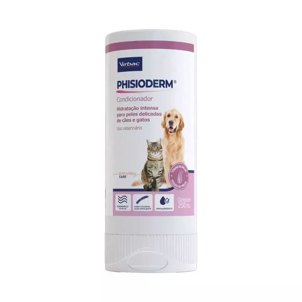 Condicionador Phisioderm Cães E Gatos Virbac 250Ml