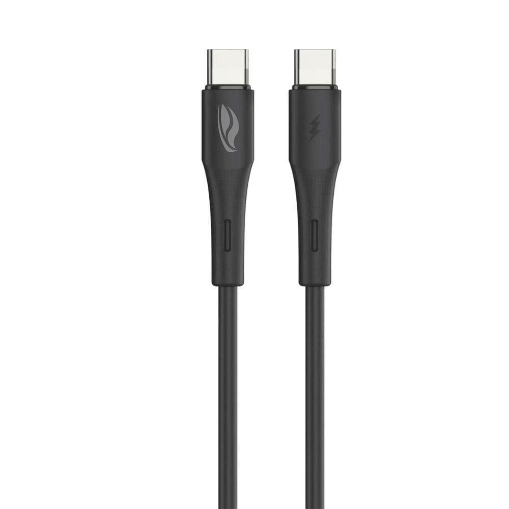 Cabo Usb Tipo-c Para Tipo-c C3tech, 1 Metro, Corrente 3a, Carregamento Rápido, Revestimento Silicone - Cb-p300bk