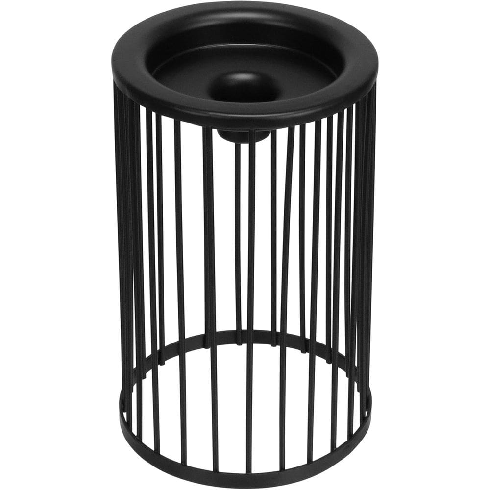 CASTIÇAL DECORATIVO PORTA VELA HOME&CO METAL 18x11x11cm PRETO