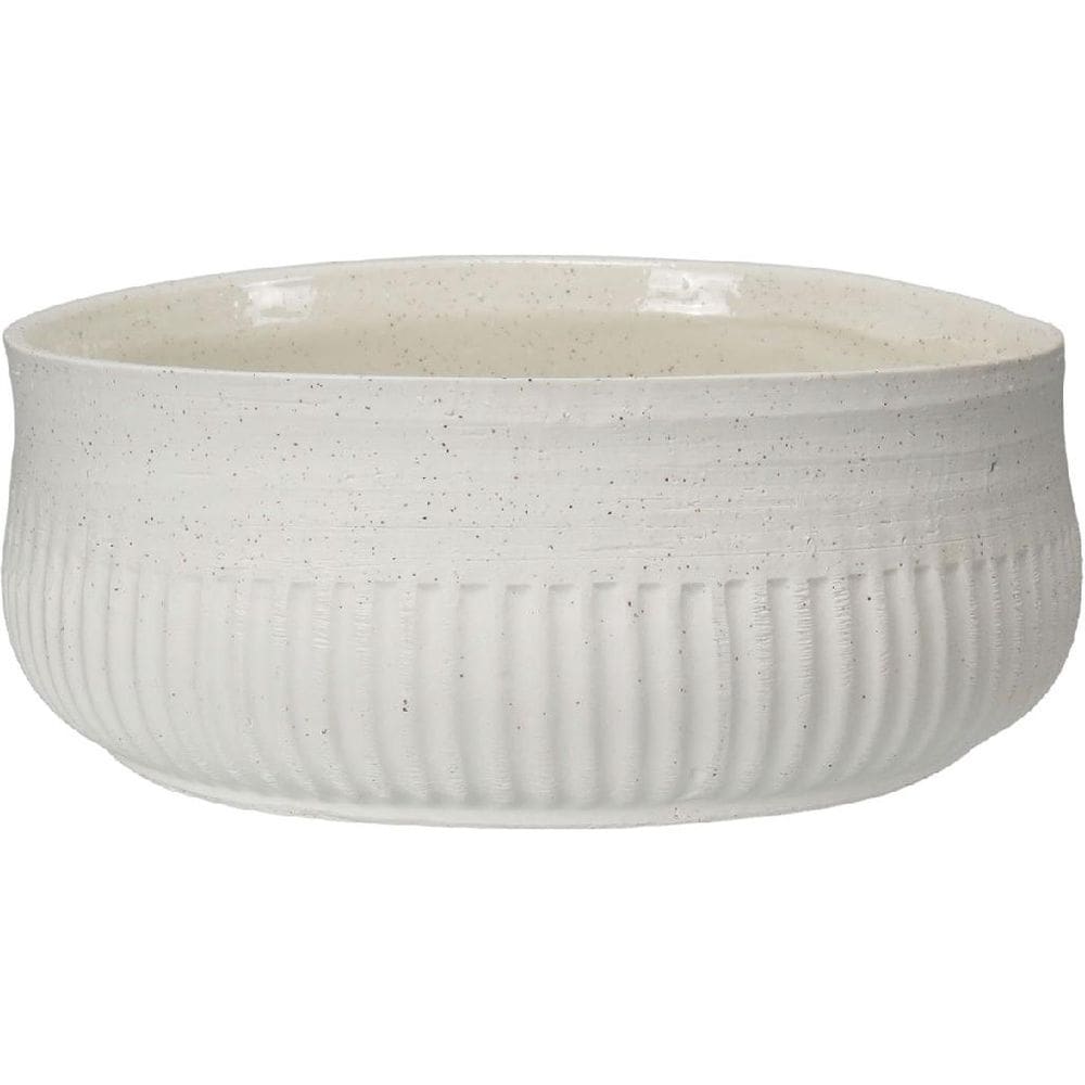 CENTRO MESA DECORATIVO FRUTEIRA HOME&CO CERÂMICA 12x30x30cm MARFIM