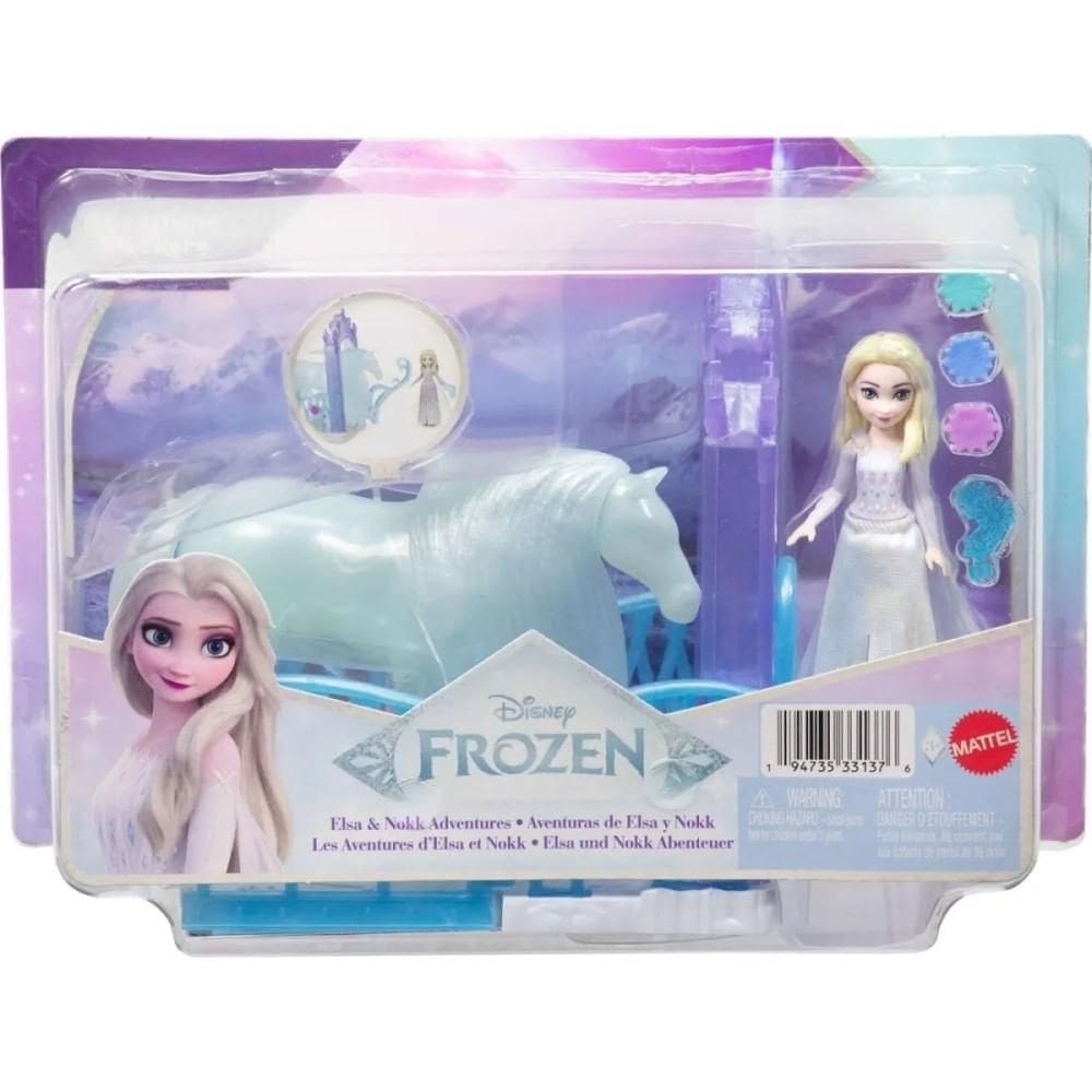 Disney Princesas Mini Estábulo Elsa e Nokk Empilhável - Mattel