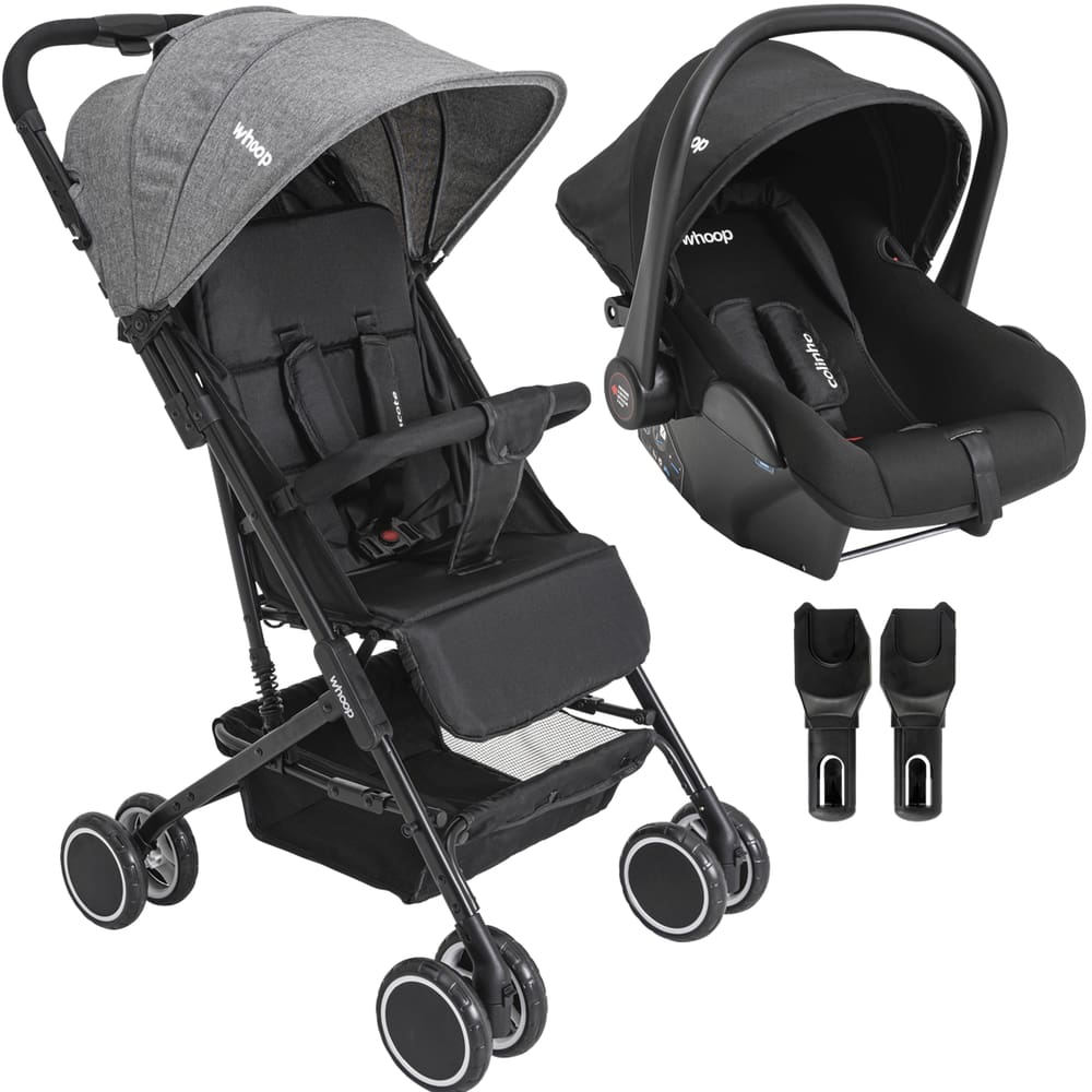 Carrinho de Bebe com Bebe Conforto Colinho Kiddo Mascote Grafite