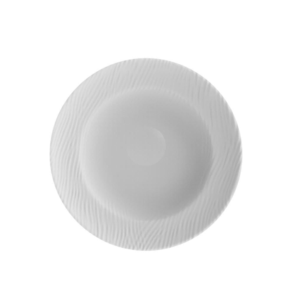 Prato Fundo Sopa Relevo Dunas Branco Fosco Germer Porcelanas