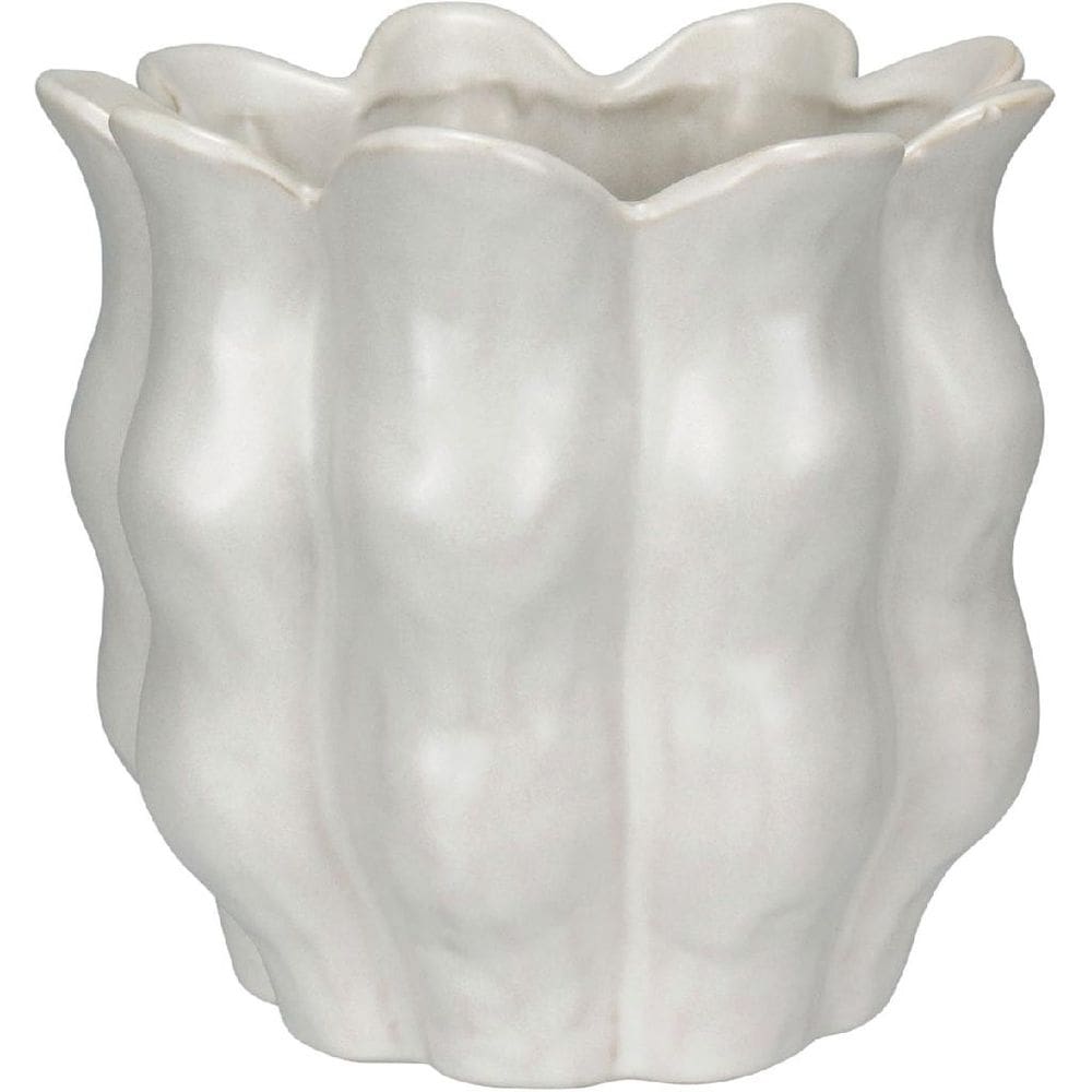 VASO DECORATIVO ENFEITE CASA HOME&CO CERÂMICA 20x20x20cm BRANCO