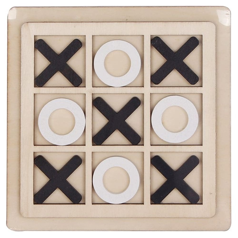 Tabuleiro De Madeira Jogo Da Velha Montessori XO Recreativo Lazer Infantil Brincadeira
