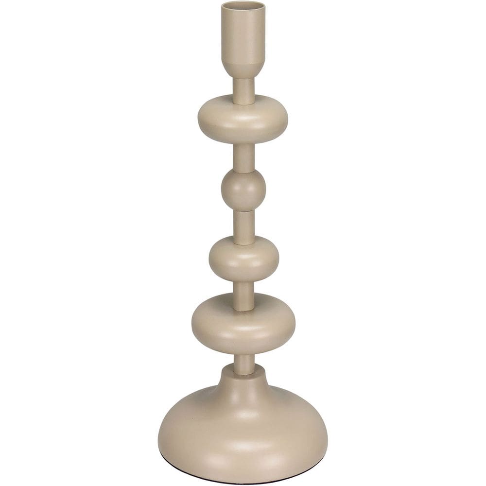 CASTIÇAL DECORATIVO PORTA VELA HOME&CO METAL 26x10x10cm MARFIM