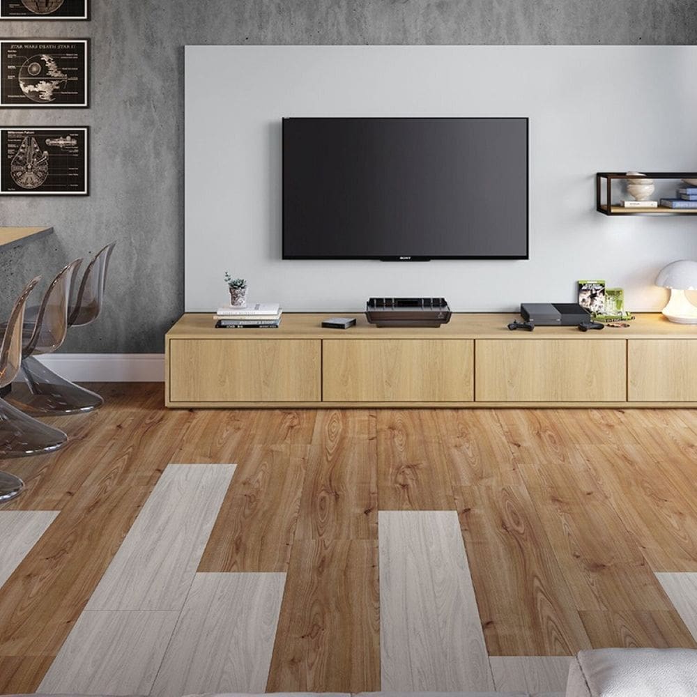 Piso Laminado 1357mmx292mm New Evidence Cx/7 - caixa com 2,77 Unidade - Mont Blanc New