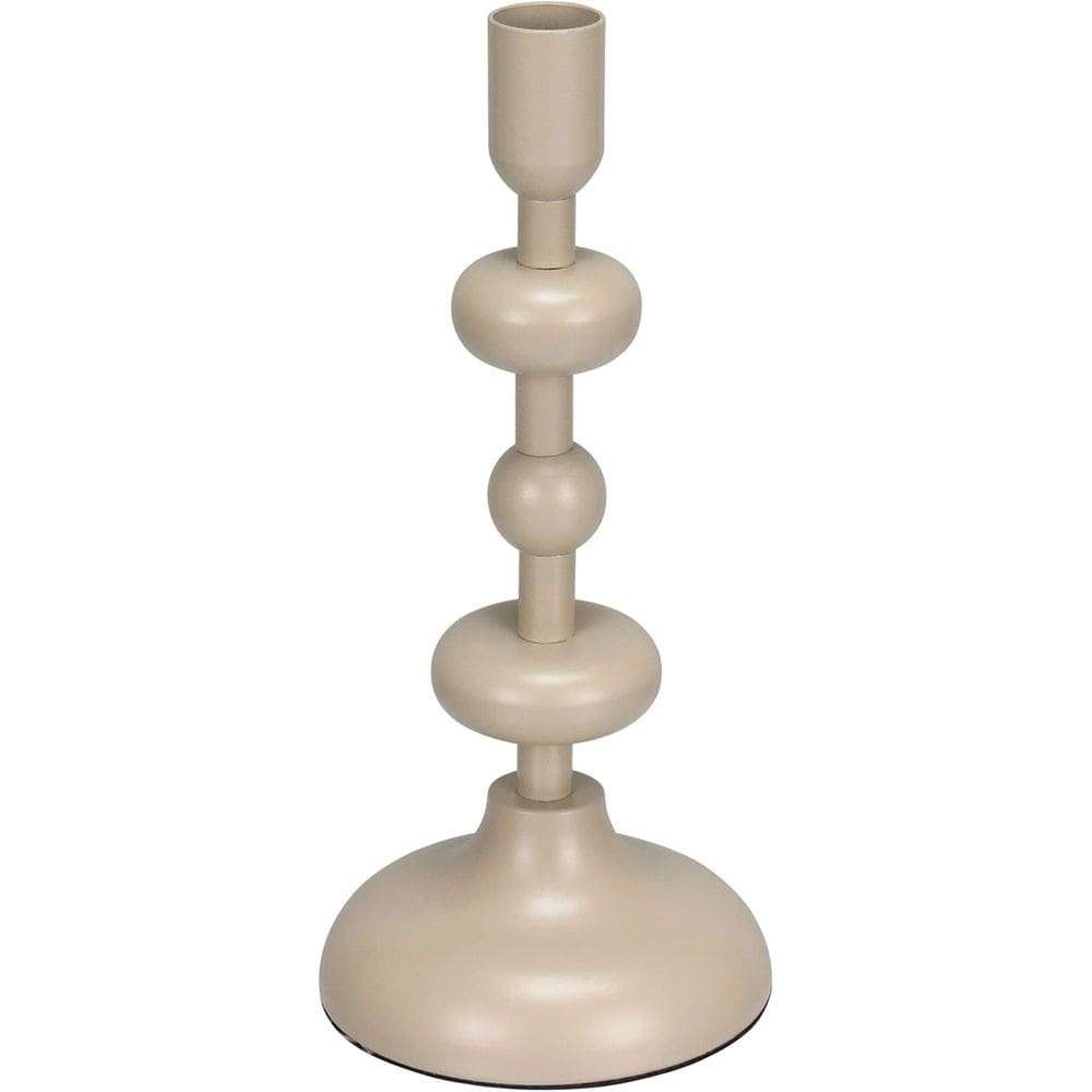 CASTIÇAL DECORATIVO PORTA VELA HOME&CO METAL 22x10x10cm MARFIM