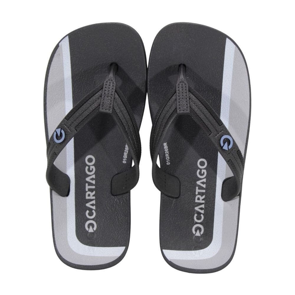 Chinelo Infantil Cartago Atlanta Preto/Branco/Cinza