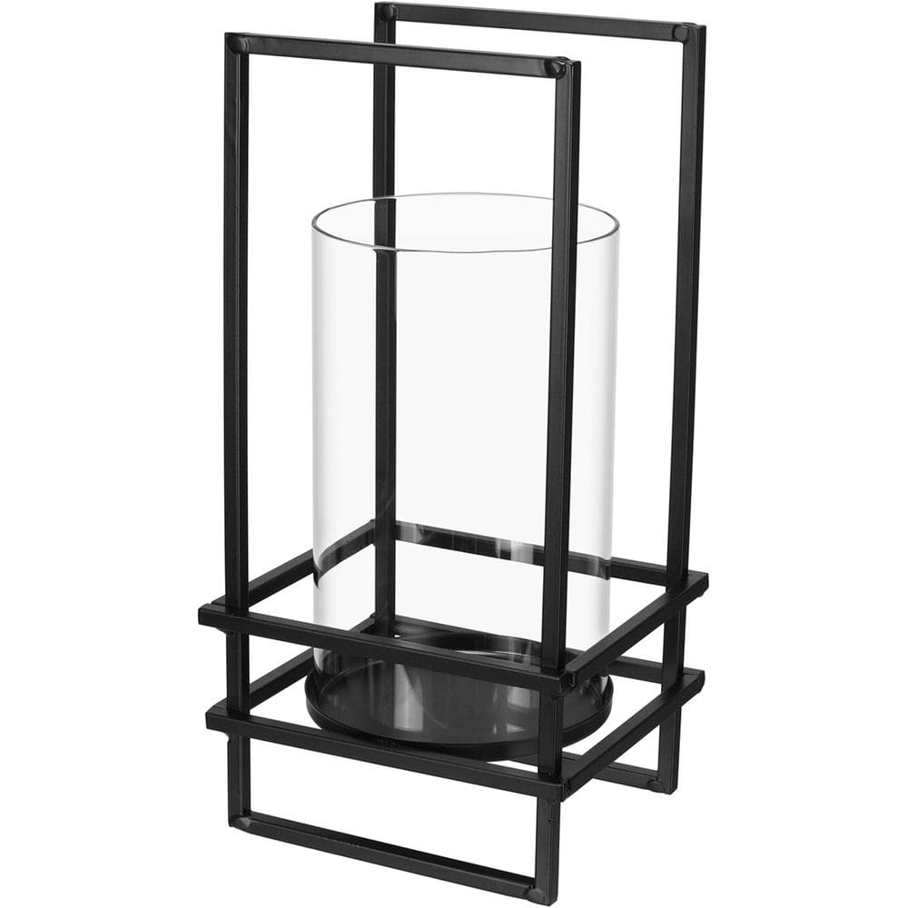 CASTIÇAL HOME&CO METAL 32x16x14cm PRETO