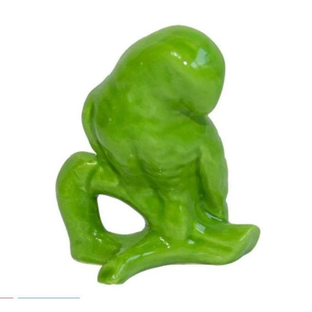 Porta Guardanapo Pássaro Verde Em Faiança Luiz Salvador